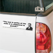 Frédéric Bastiat The Law is schuldig aan Evils Bumpersticker (Op Truck)