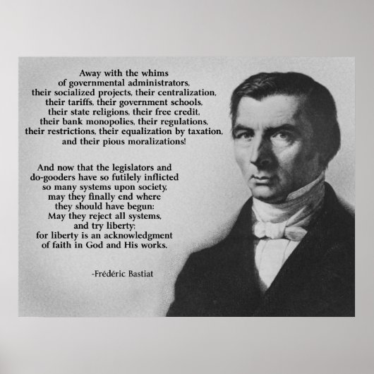 Frederic Bastiat try Liberty Poster (Voorkant)