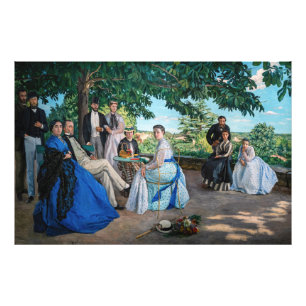 Frédéric Bazille - De Familiereünie Foto Afdruk