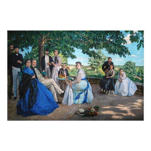 Frédéric Bazille - De Familiereünie Foto Afdruk (Voorkant)