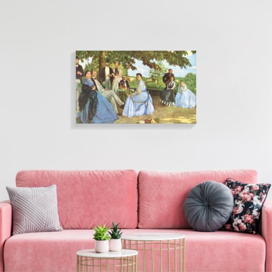  Frederic Bazille de gezinshereniging Canvas Afdruk (Insitu (Woonkamer))