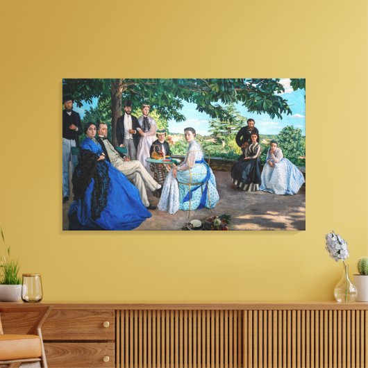 Frederic Bazille - de gezinshereniging Canvas Afdruk (Insitu (Woonkamer))