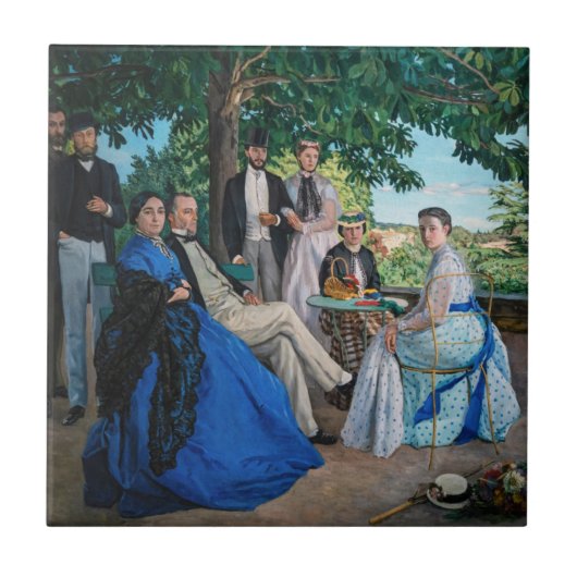 Frederic Bazille - de gezinshereniging Tegeltje (Voorkant)