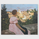 Frederic Bazille - de roze dress Cadeaupapier (Vlak)