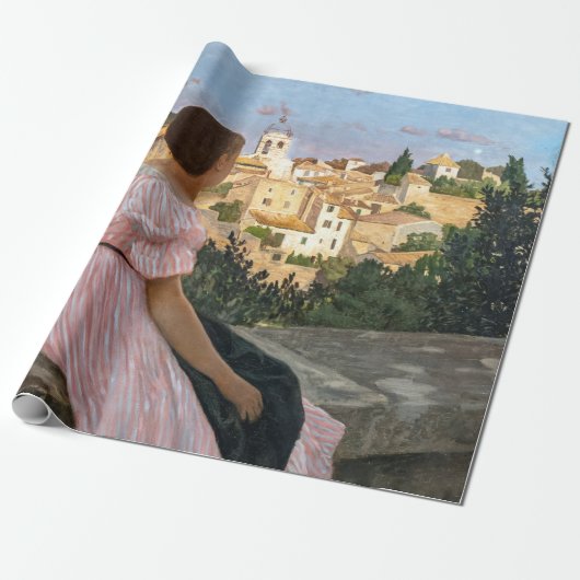 Frederic Bazille - de roze dress Cadeaupapier (Uitgerold)
