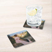 Frederic Bazille - de roze dress Kartonnen Onderzetters (Insitu)