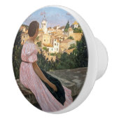 Frederic Bazille - de roze dress Keramische Knop (Rechts)