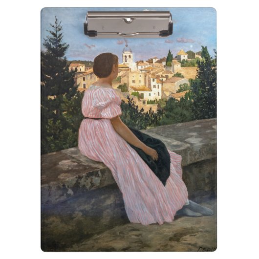 Frederic Bazille - de roze dress Klembord (Voorkant)