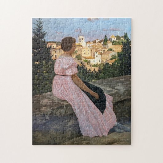 Frederic Bazille - de roze dress Legpuzzel (Verticaal)