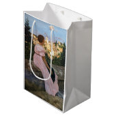 Frederic Bazille - de roze dress Medium Cadeauzakje (Voorkant Gekanteld)