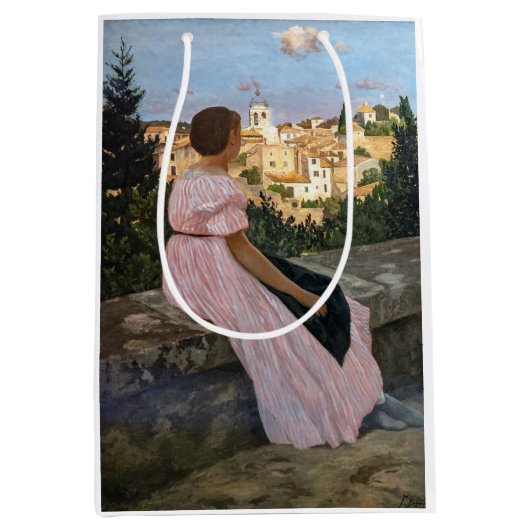 Frederic Bazille - de roze dress Medium Cadeauzakje (Voorkant)