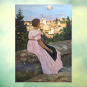 Frederic Bazille - de roze dress Raamsticker (Vel 3)