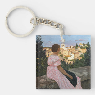 Frederic Bazille - de roze dress Sleutelhanger