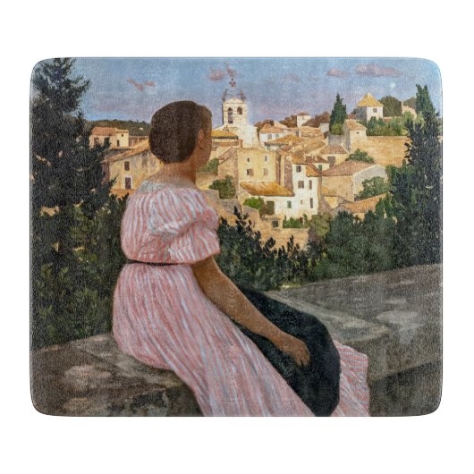 Frederic Bazille - de roze dress Snijplank (Voorkant)