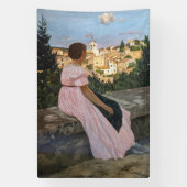Frederic Bazille - de roze dress Spandoek (Verticaal)