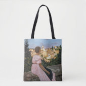 Frederic Bazille - de roze dress Tote Bag (Voorkant)