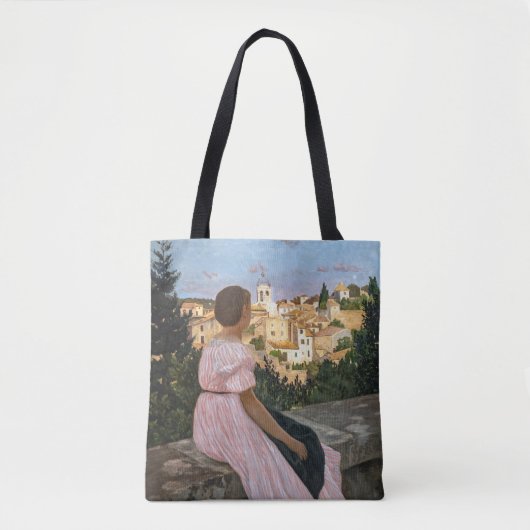 Frederic Bazille - de roze dress Tote Bag (Voorkant)