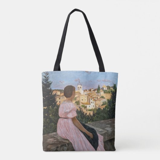 Frederic Bazille - de roze dress Tote Bag (Achterkant)