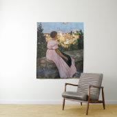 Frederic Bazille - de roze dress Wandkleed (In situ)