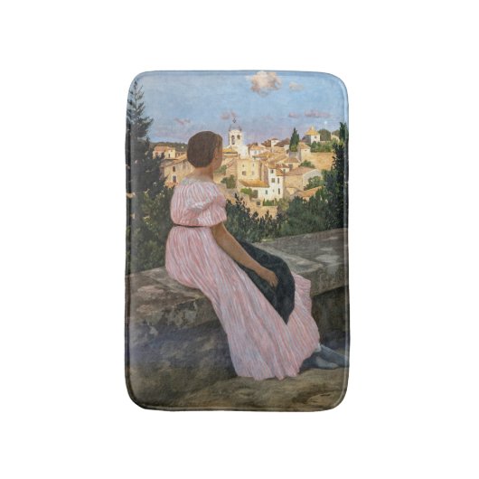 Frederic Bazille - De Roze Jurk Badmat (Voorkant Verticaal)