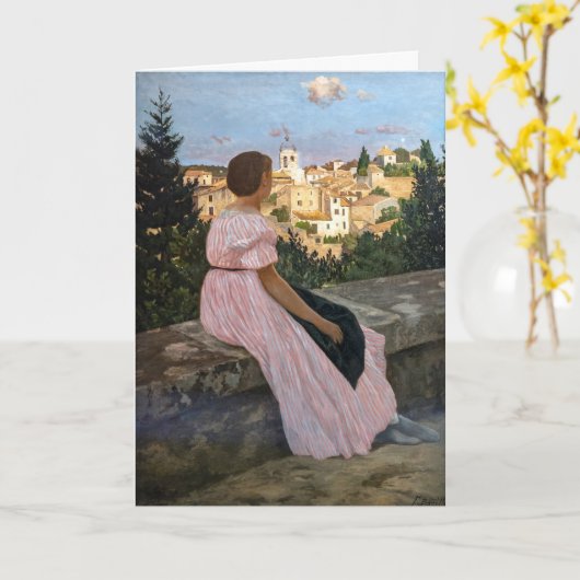 Frederic Bazille - De Roze Jurk Kaart (Gele Bloem)