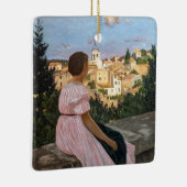 Frederic Bazille - De Roze Jurk Keramisch Ornament (Rechts)