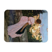 Frederic Bazille - De Roze Jurk Magneet (Horizontaal)