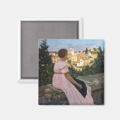 Frederic Bazille - De Roze Jurk Magneet (Voorkant / Achterkant)