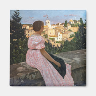 Frederic Bazille - De Roze Jurk Magneet