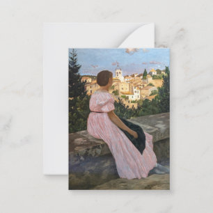 Frederic Bazille - De Roze Jurk Notitiekaartje