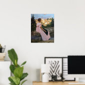 Frederic Bazille - De Roze Jurk Poster (Thuiskantoor)