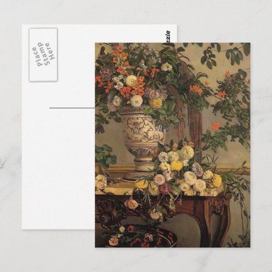 Frederic Bazille- Flowers Briefkaart (Voorkant / Achterkant)