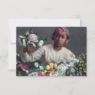 Frederic Bazille - Jonge vrouw met pioenrozen Bedankkaart
