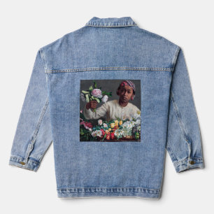 Frederic Bazille - Jonge vrouw met pioenrozen Denim Jacket