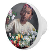 Frederic Bazille - Jonge vrouw met pioenrozen Keramische Knop (Rechts)