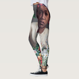 Frederic Bazille - Jonge vrouw met pioenrozen Leggings