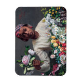 Frederic Bazille - Jonge vrouw met Pioenrozen Magneet (Verticaal)