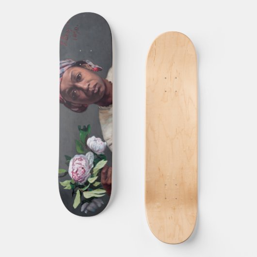 Frederic Bazille - Jonge vrouw met pioenrozen Persoonlijk Skateboard (Voorkant)