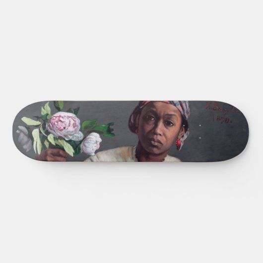 Frederic Bazille - Jonge vrouw met pioenrozen Persoonlijk Skateboard (Horizontaal)