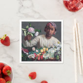 Frederic Bazille - Jonge vrouw met pioenrozen Servet (Insitu)