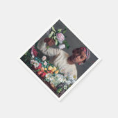 Frederic Bazille - Jonge vrouw met pioenrozen Servet (Hoek)