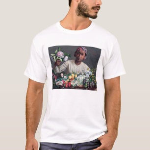 Frederic Bazille - Jonge vrouw met Pioenrozen T-shirt