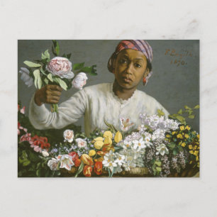 Frederic Bazille - jonge vrouw met pony's Briefkaart