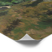 Frederic Bazille - Landschap in Chailly Poster (Hoek)