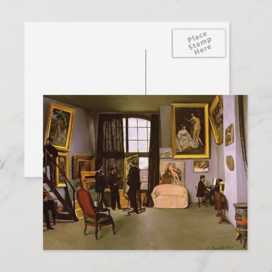 Frederic Bazille-The Artist's Studio, Rue Condamin Briefkaart (Voorkant / Achterkant)