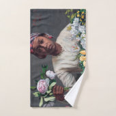 Frederic Bazille - Young Woman with Peonies Bad Handdoek (Handdoek)