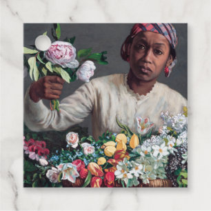 Frederic Bazille - Young Woman with Peonies Bedankjes Labels