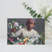 Frederic Bazille - Young Woman with Peonies Bedankkaart (Staand voorkant)