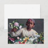 Frederic Bazille - Young Woman with Peonies Bedankkaart (Voorkant / Achterkant)