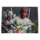 Frederic Bazille - Young Woman with Peonies Groot Cadeauzakje (Voorkant)